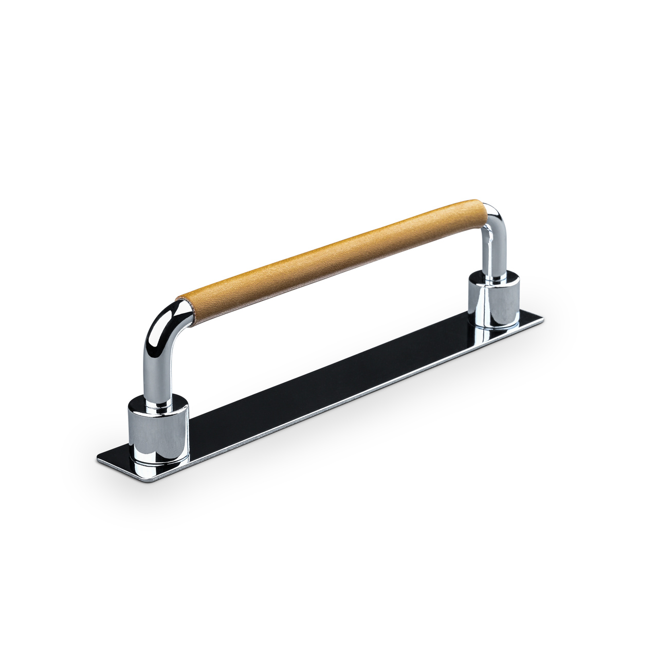 HANDLE ASISSI CC128 CHROME LIGHT BROWN SWEPT
