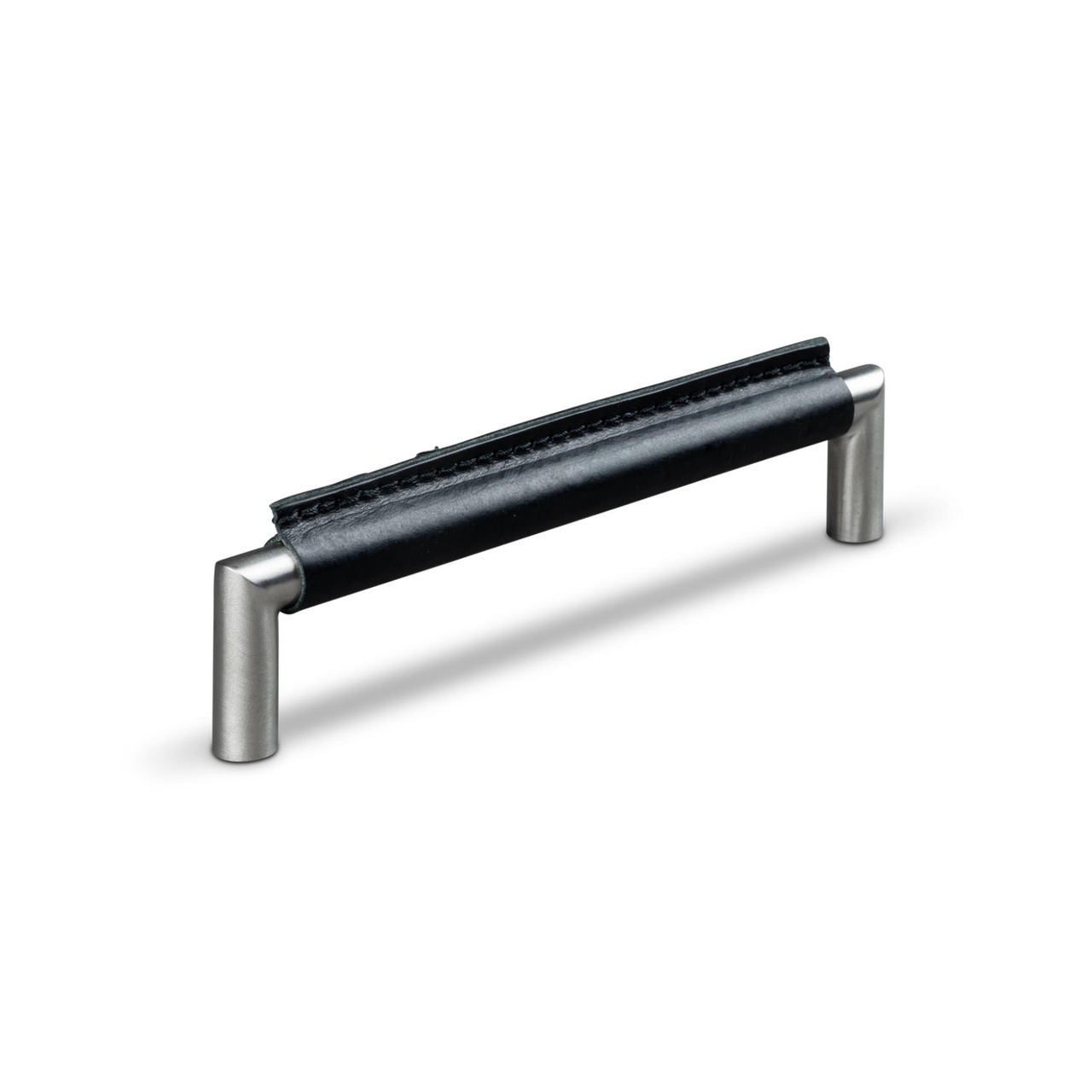 HANDLE MONOPOLI CC160 STAINLESS STEEL-LOOK BLACK LEATHER