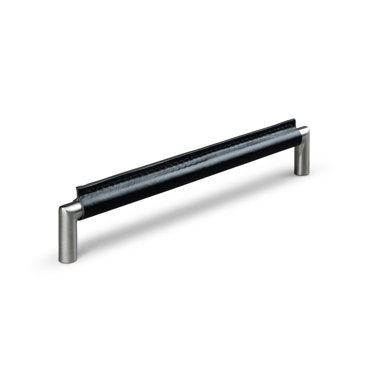 HANDLE MONOPOLI CC224 STAINLESS STEEL-LOOK BLACK LEATHER