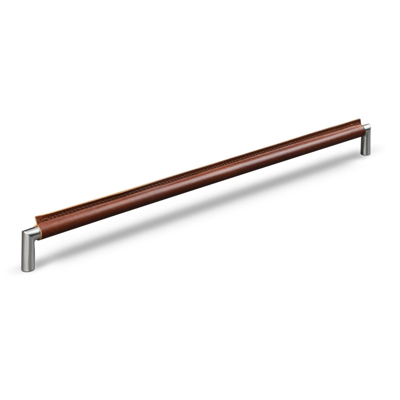 HANDLE MONOPOLI CC480 STAINLESS STEEL-LOOK BROWN LEATHER