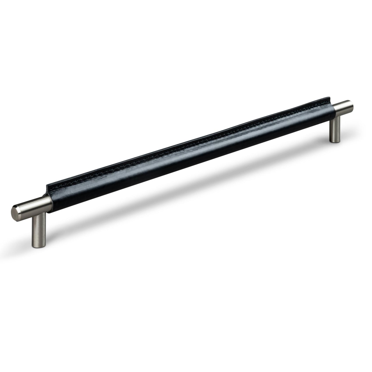 HANDLE TORTONA CC320 STAINLESS STEEL-LOOK BLACK LEATHER