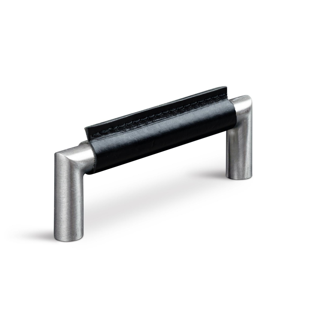 HANDLE MONOPOLI CC96 STAINLESS STEEL-LOOK BLACK LEATHER