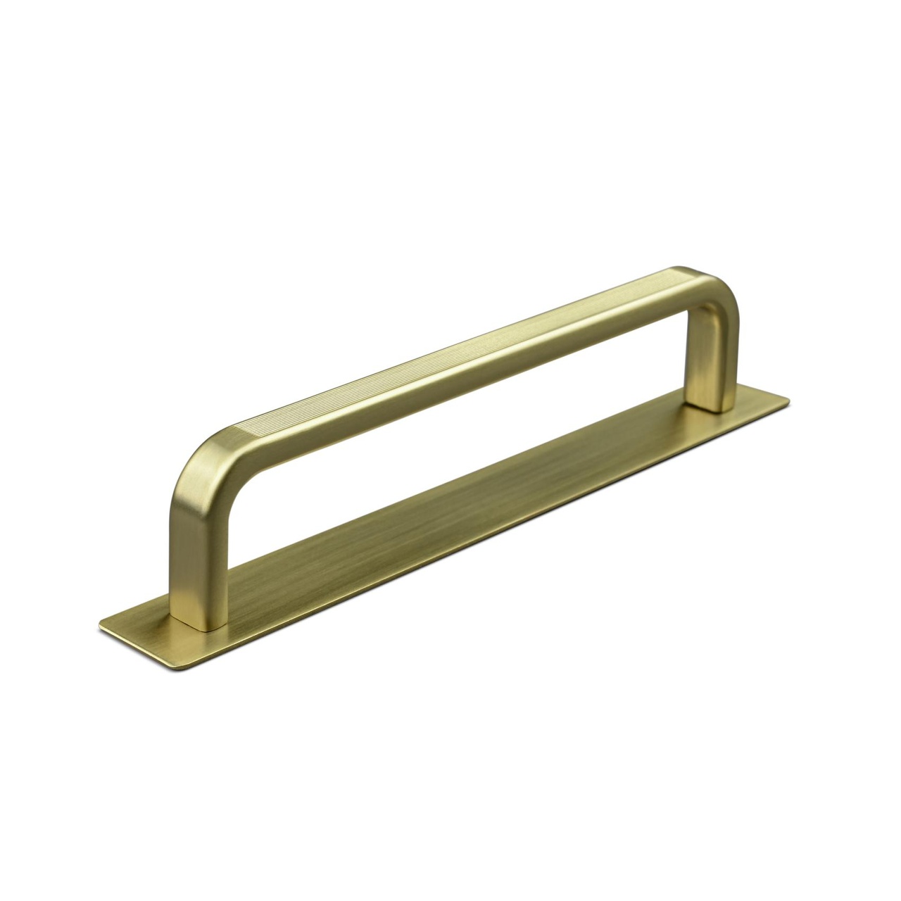 HANDLE GARDONE CC128 STRIPE MATT BRASS
