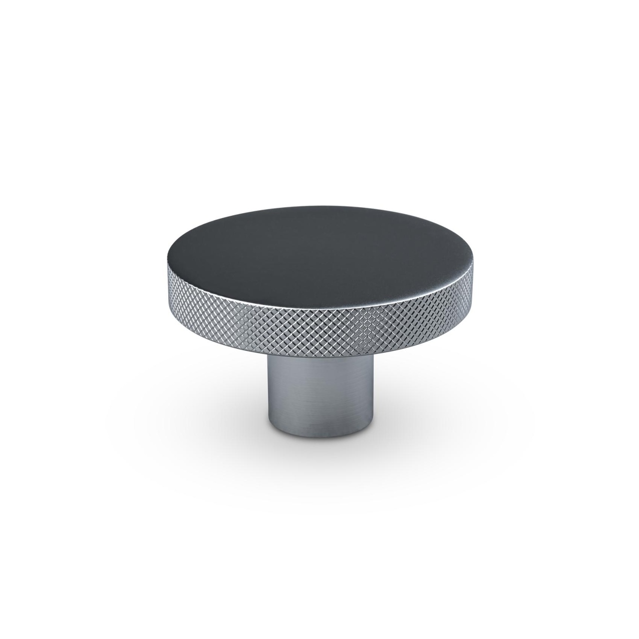 KNOB MONZA DIAM. 42MM KNURLED ALUMINIUM-LOOK