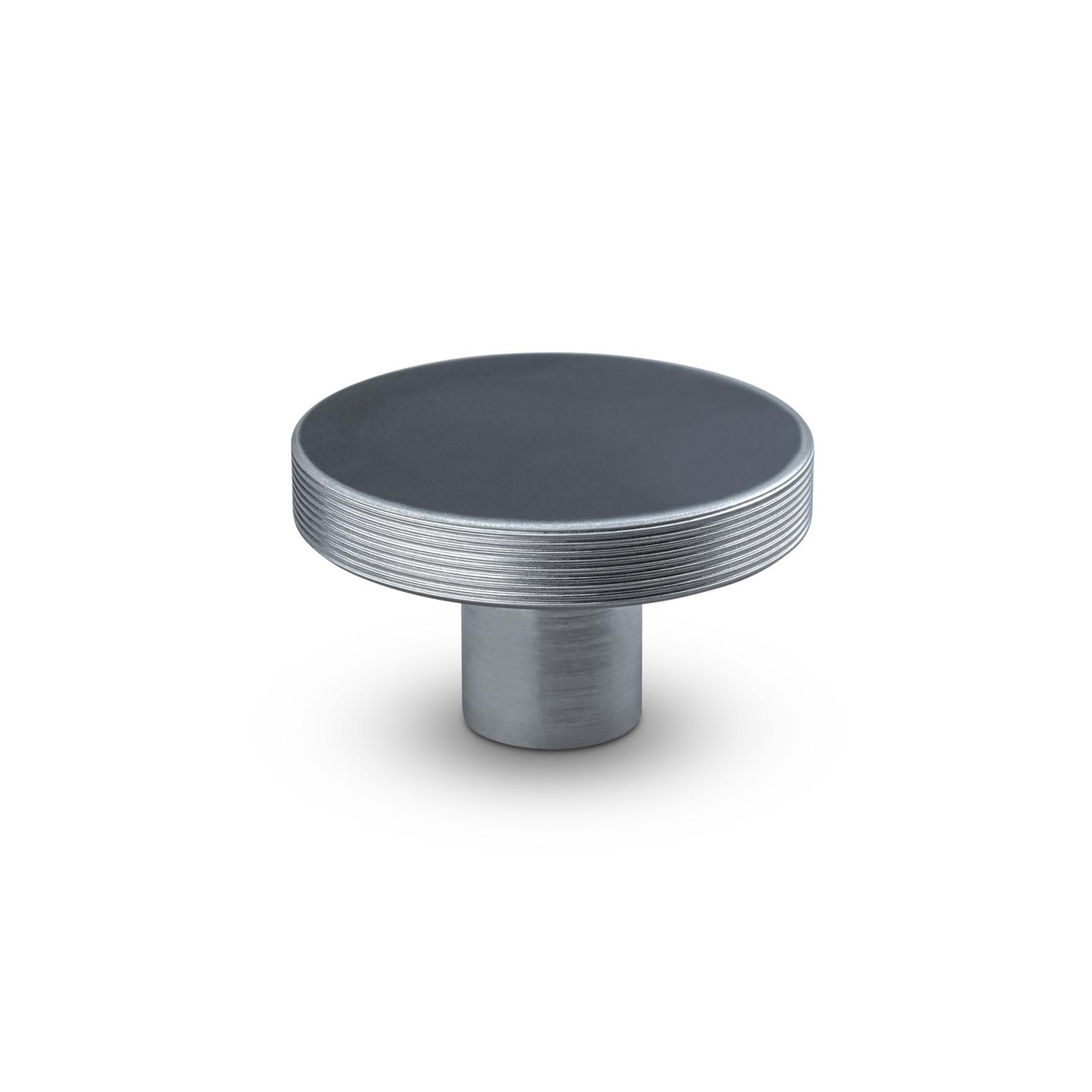KNOB MONZA DIAM. 42MM STRIPE ALUMINIUM-LOOK