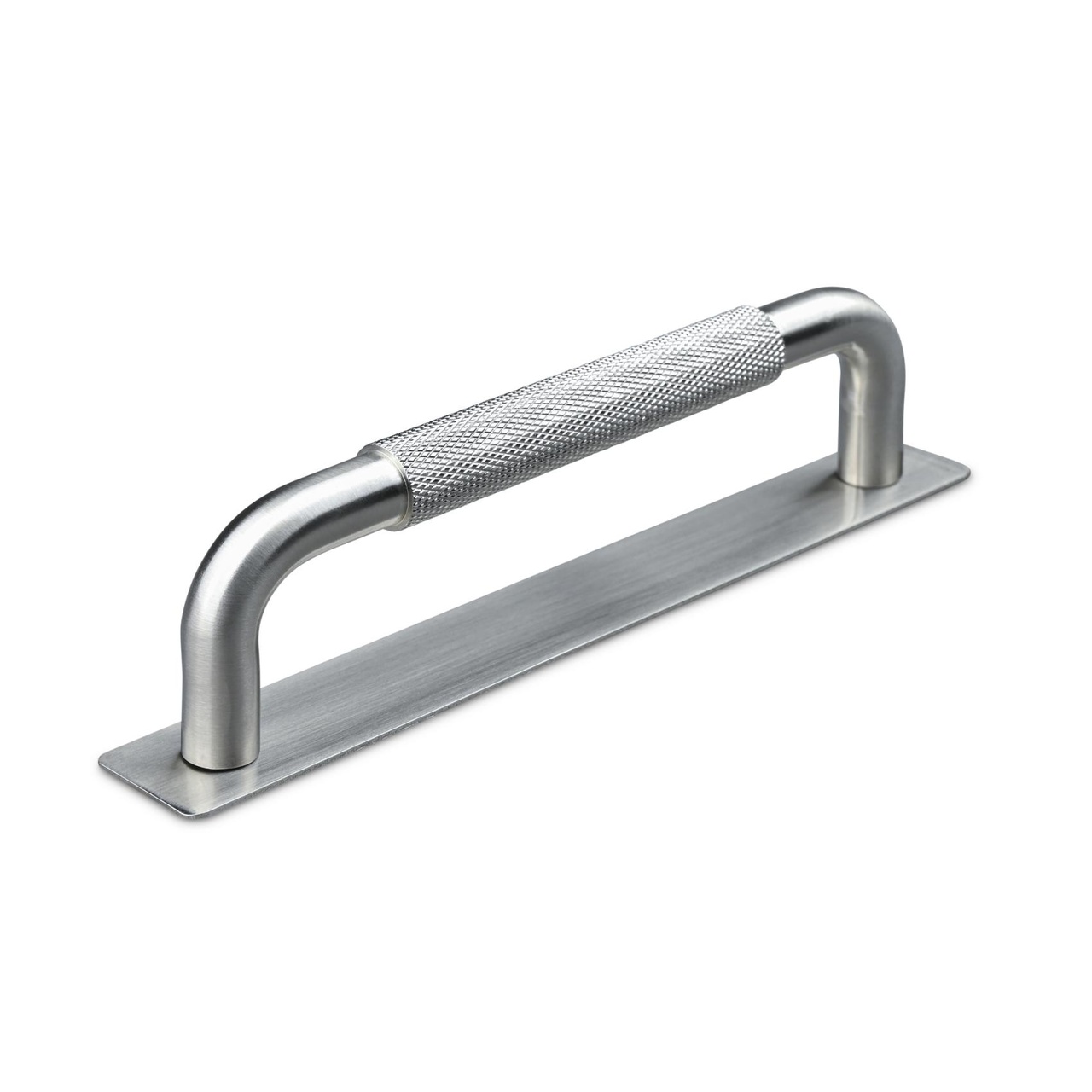 HANDLE PERUGIA CC128 KNURLED STAINLESS STEEL-LOOK