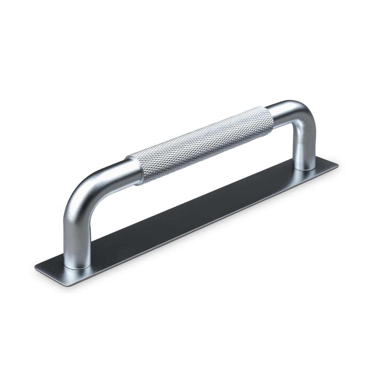 HANDLE PERUGIA CC128 KNURLED ALUMINIUM-LOOK