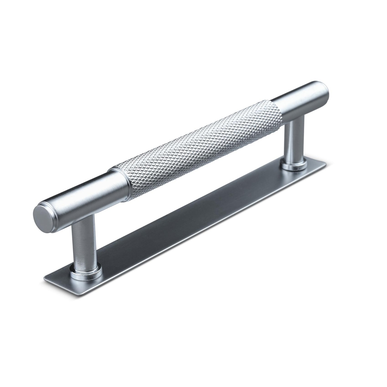 HANDLE SALO CC128 KNURLED ALUMINIUM-LOOK