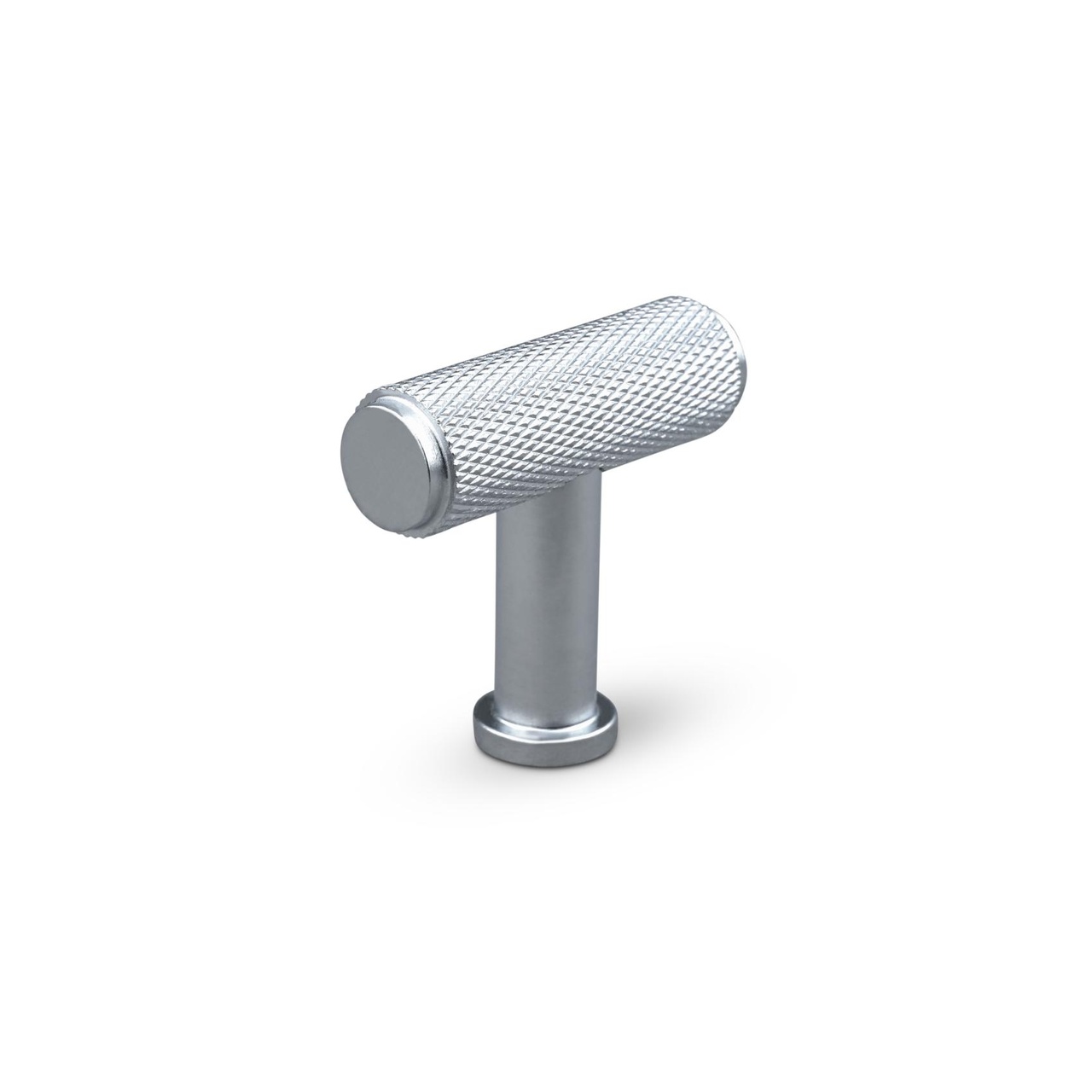 KNOB SALO 37MM  KNURLED ALUMINIUM-LOOK
