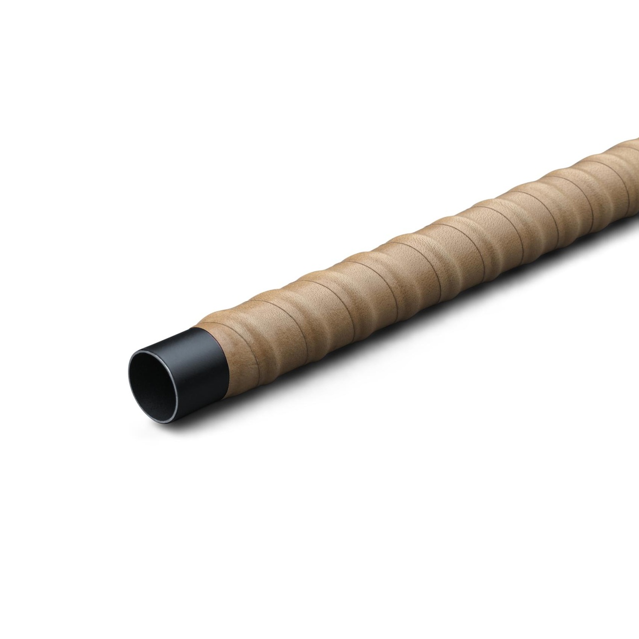 WARDROBE ROD 25/558 MM LIGHT BROWN LEATHER WRAPPED