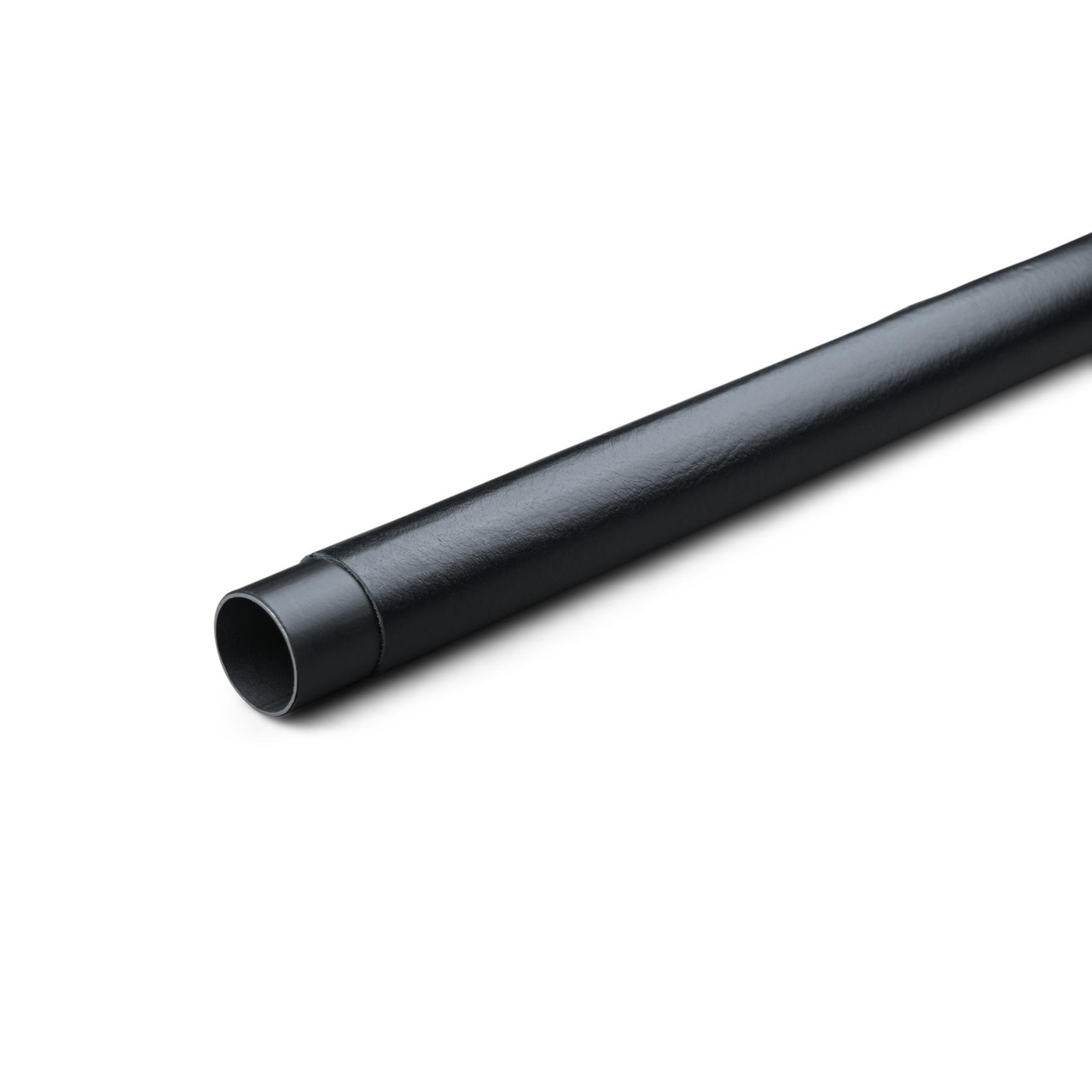 WARDROBE ROD 25/558 MM BLACK LEATHER SWEPT