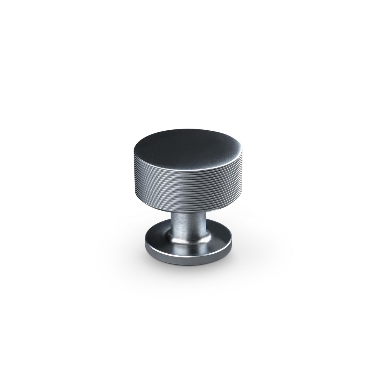 KNOB SASSARI DIAM. 30MM STRIPE ALUMINIUM-LOOK