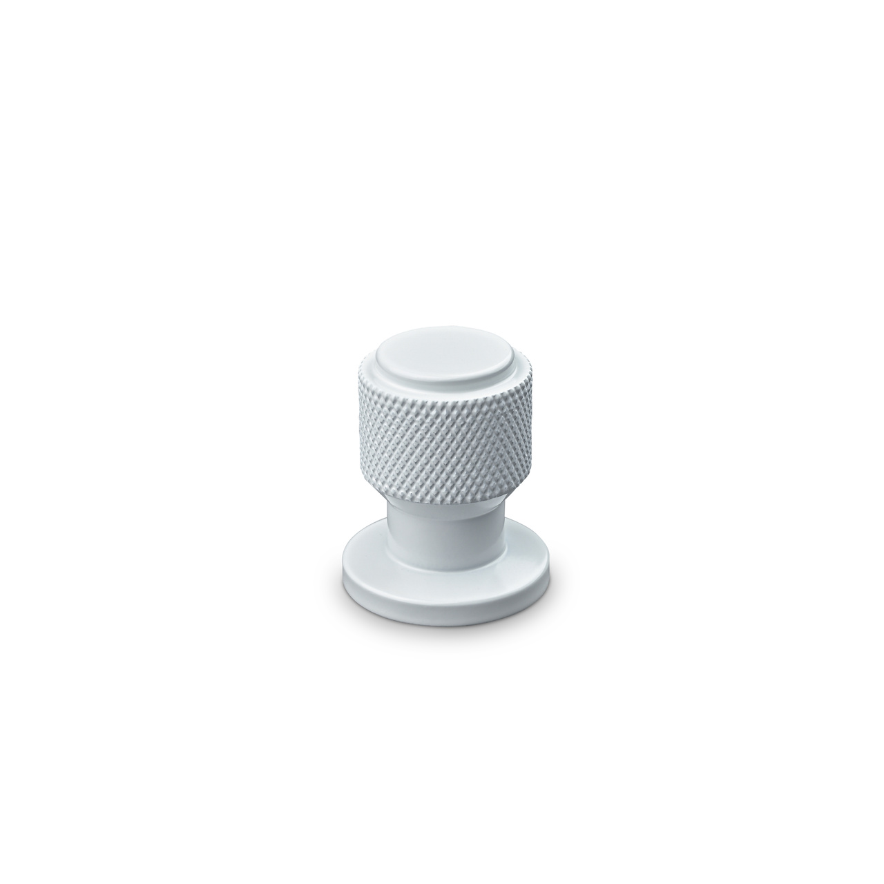 KNOB LONATO DIAM. 20MM KNURLED MATT WHITE
