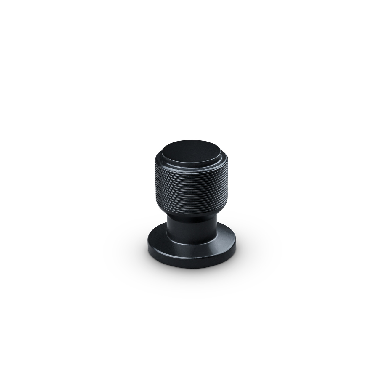 KNOB LONATO DIAM. 20MM STRIPE MATT BLACK