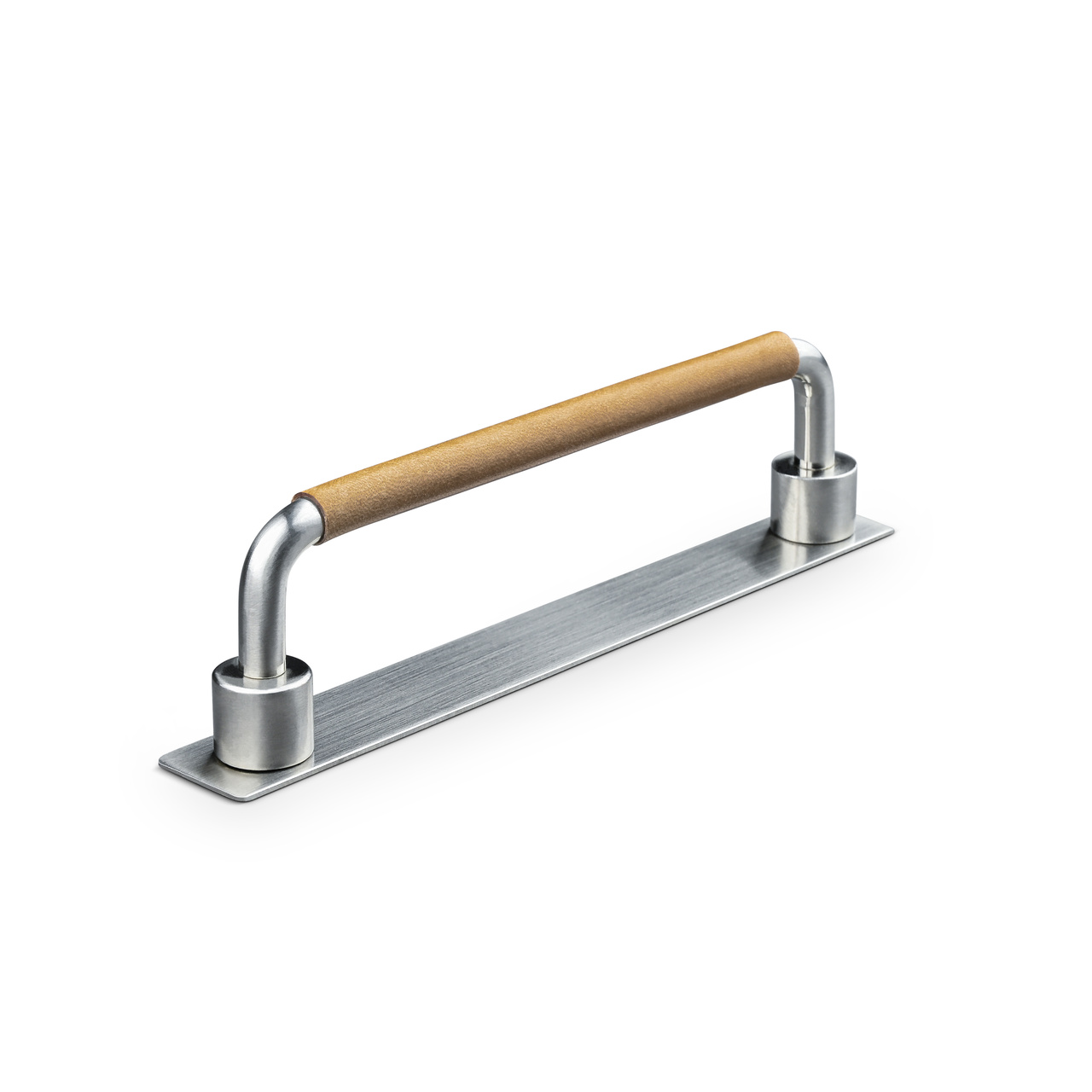HANDLE ASISSI CC128 STAINLESS STEEL-LOOK LIGHT BROWN SWEPT