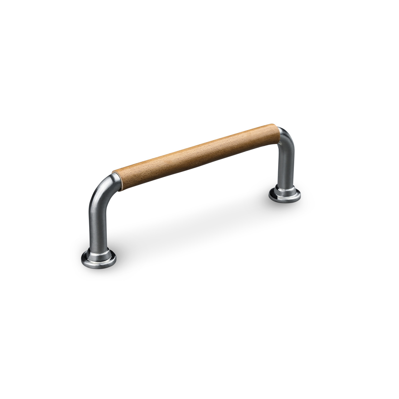HANDLE BURANO CC96 STAINLESS STEEL-LOOK LIGHT BROWN SWEPT