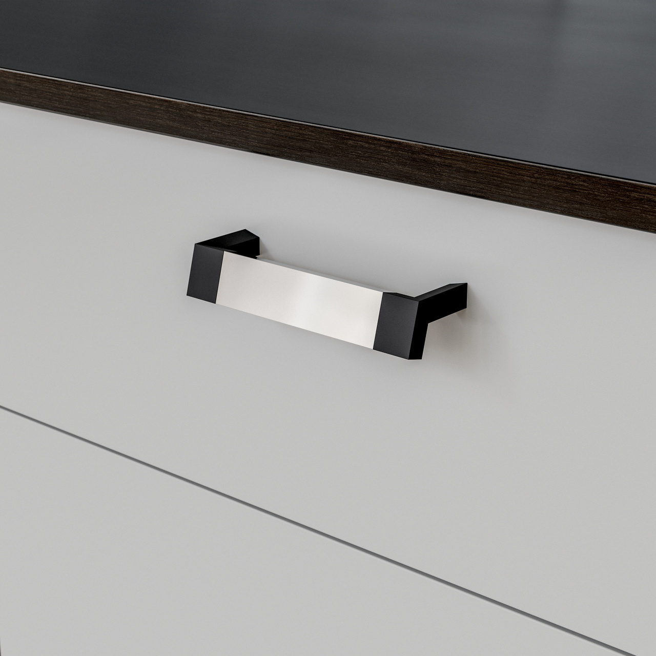 HANDLE BÅSTAD CC128 CHROME/MATT BLACK