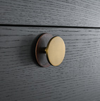 Backplate leather Colmar Knob/hook