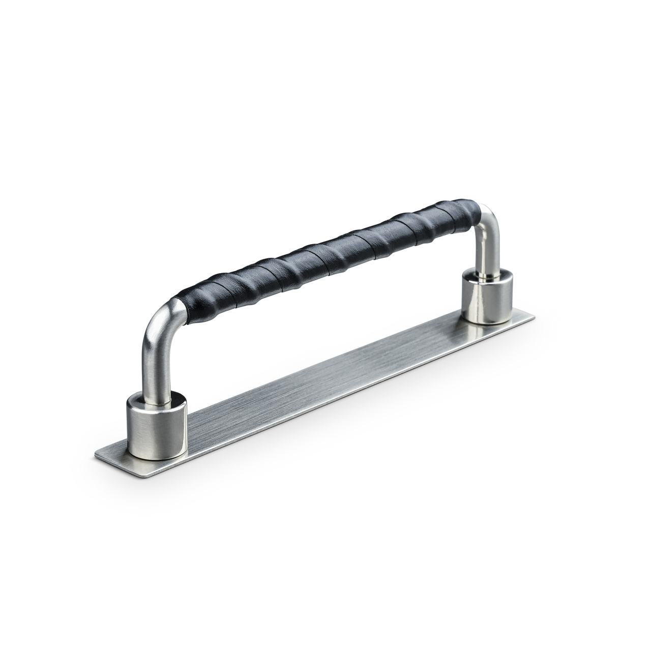 HANDLE ASISSI CC128 STAINLESS STEEL-LOOK BLACK WRAPPED