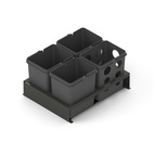 WASTE SORTING SYSTEM MERIDA 60X45 DARK GREY 0/4