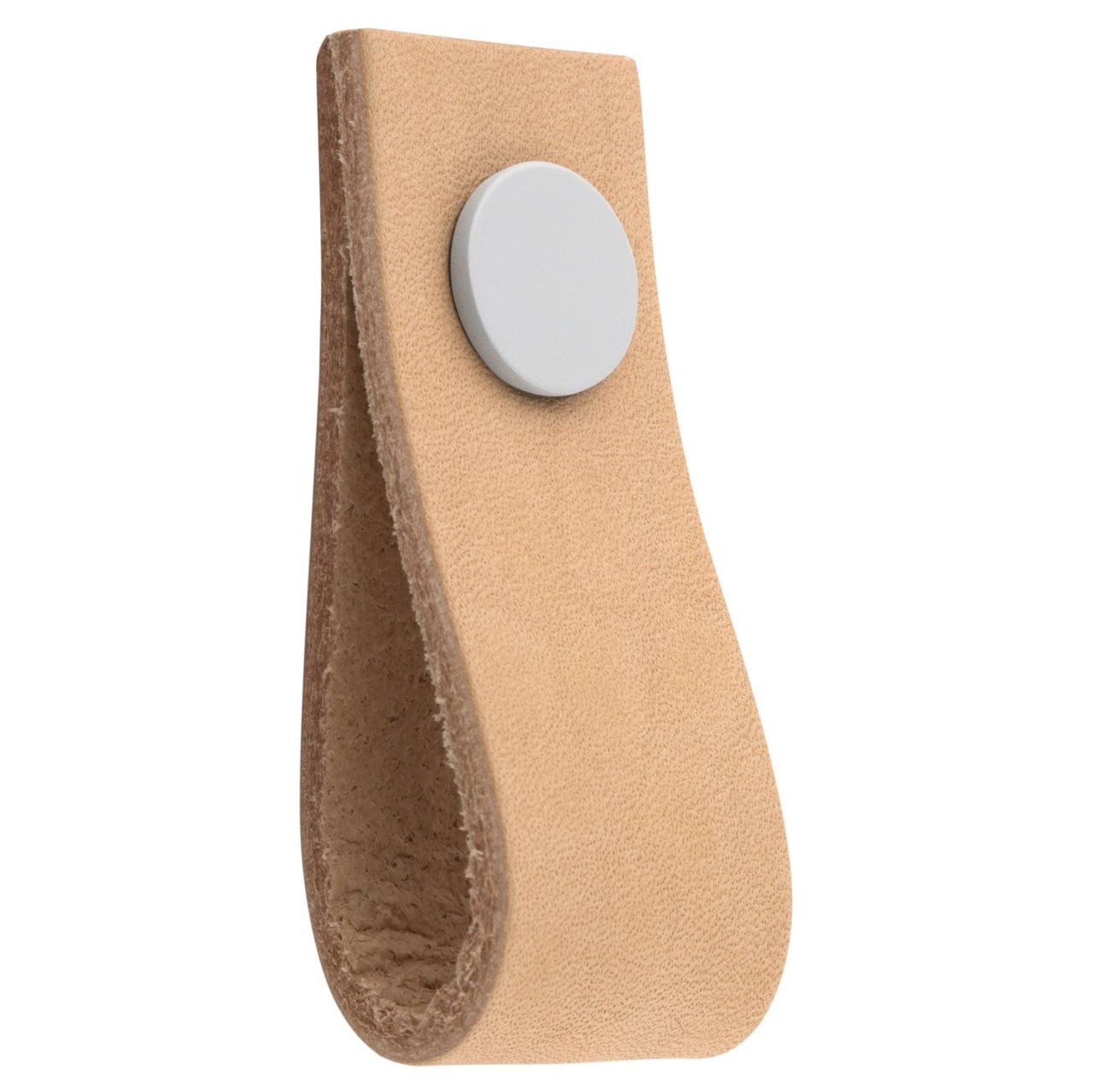 LEATHER LOOP ARI WHITE/LIGHT BROWN