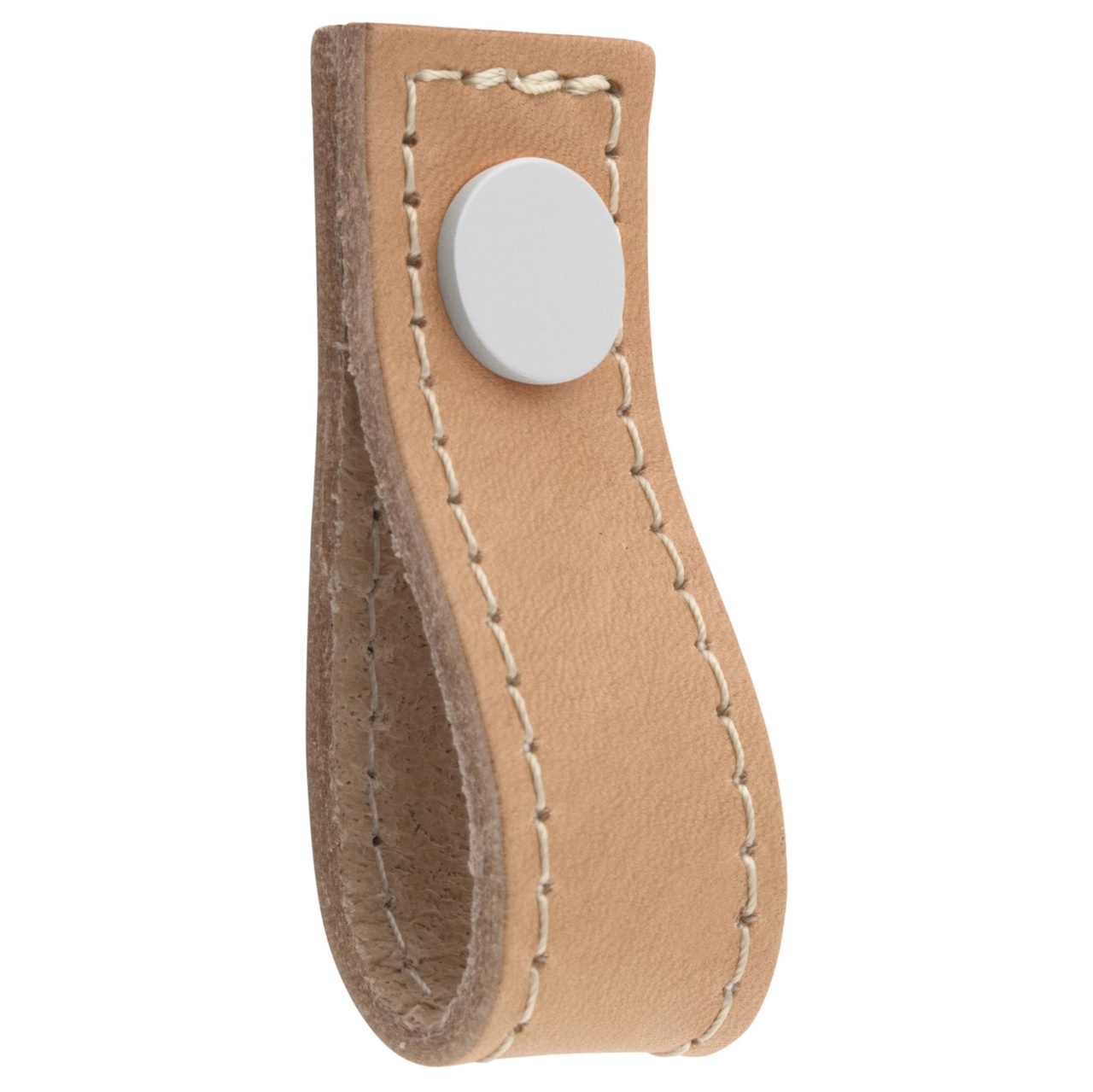 HANDLE AVIO WHITE/LIGHT BROWN LEATHER