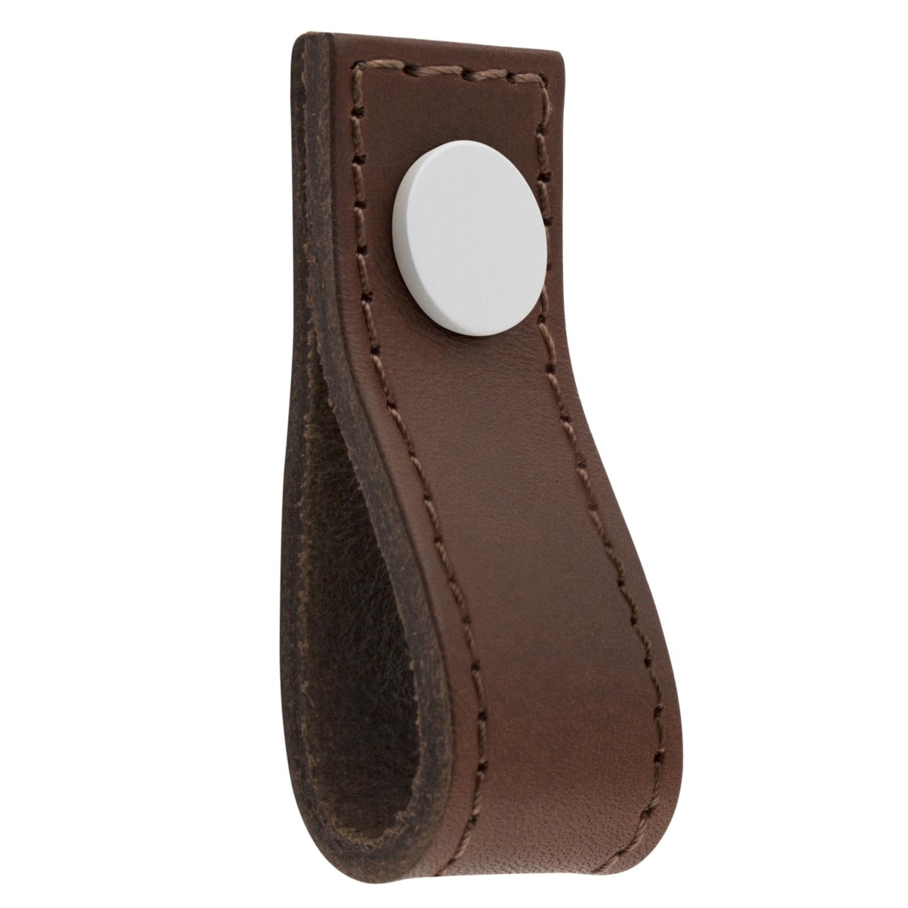 HANDLE AVIO WHITE/BROWN LEATHER
