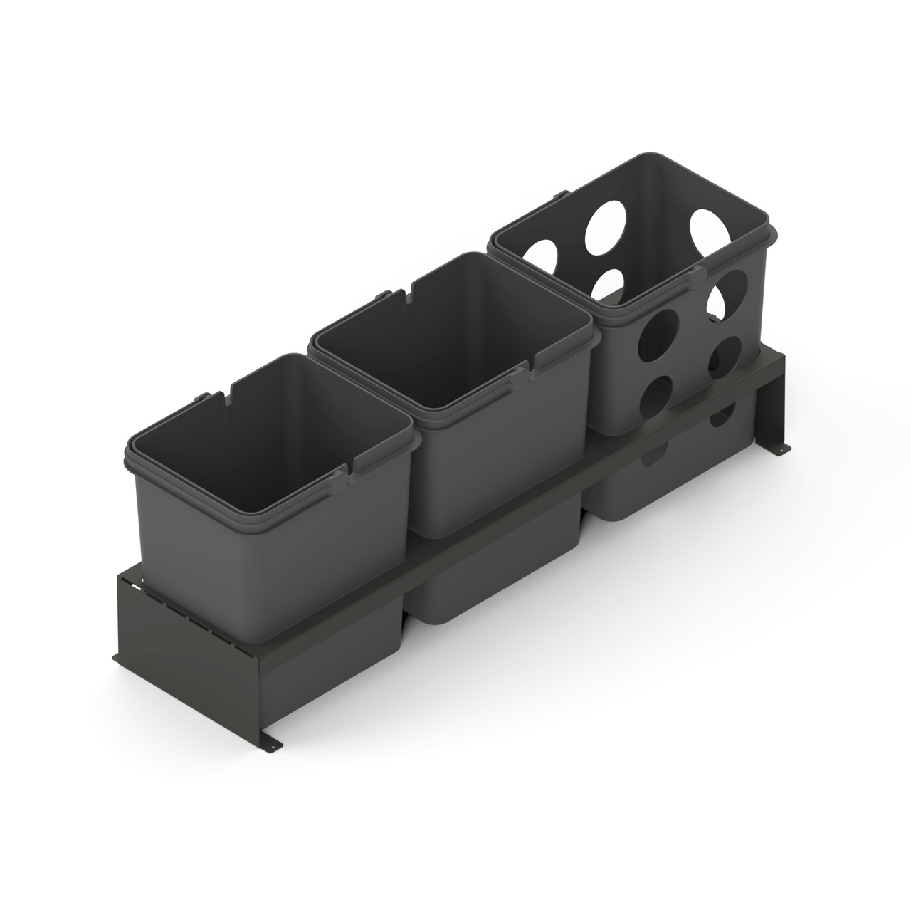 WASTE SORTING SYSTEM MERIDA 80X35 DARK GREY 0/3