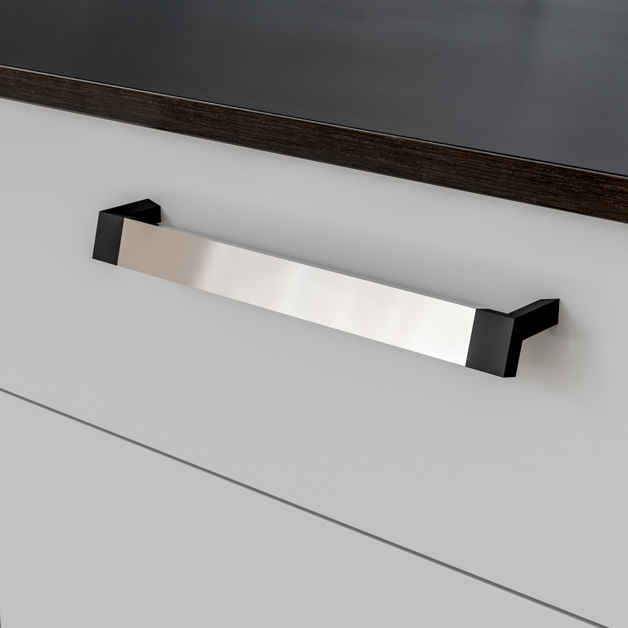 HANDLE BÅSTAD CC256 CHROME/MATT BLACK