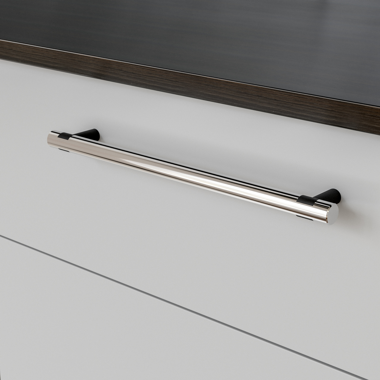 HANDLE VARBERG CC256 CHROME/MATT BLACK