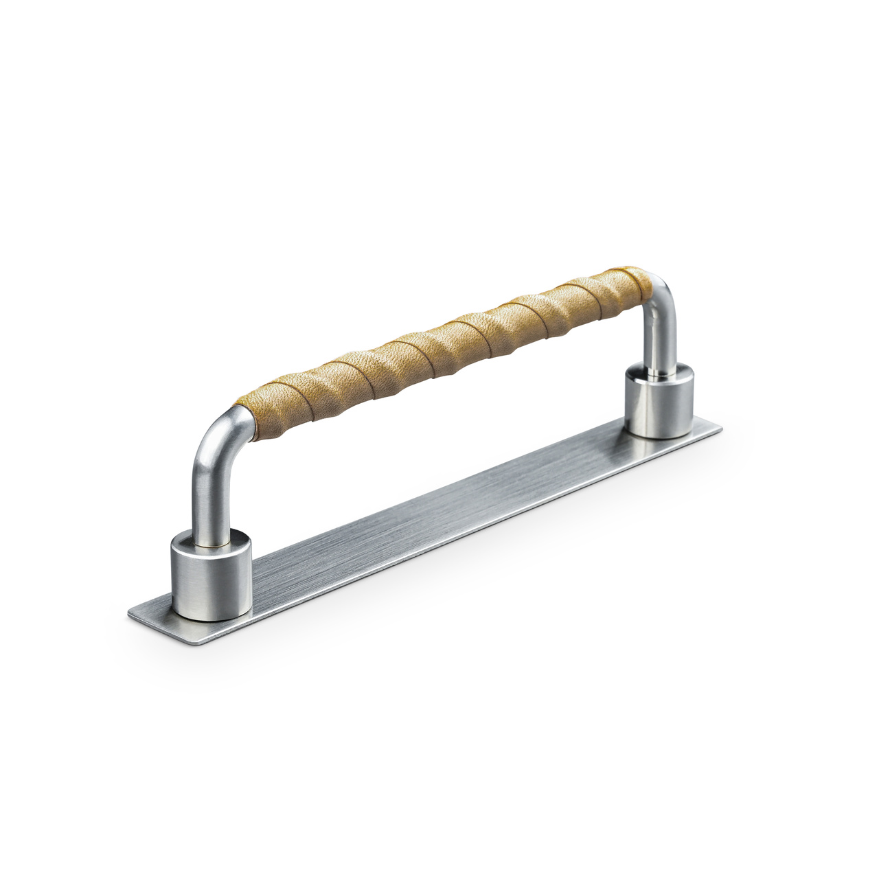 HANDLE ASISSI CC128 STAINLESS STEEL-LOOK LIGHT BROWN WRAPPED