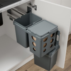 WASTE SORTING SYSTEM ALICANTE 27X42 SIDE MOUNTED DARK GREY