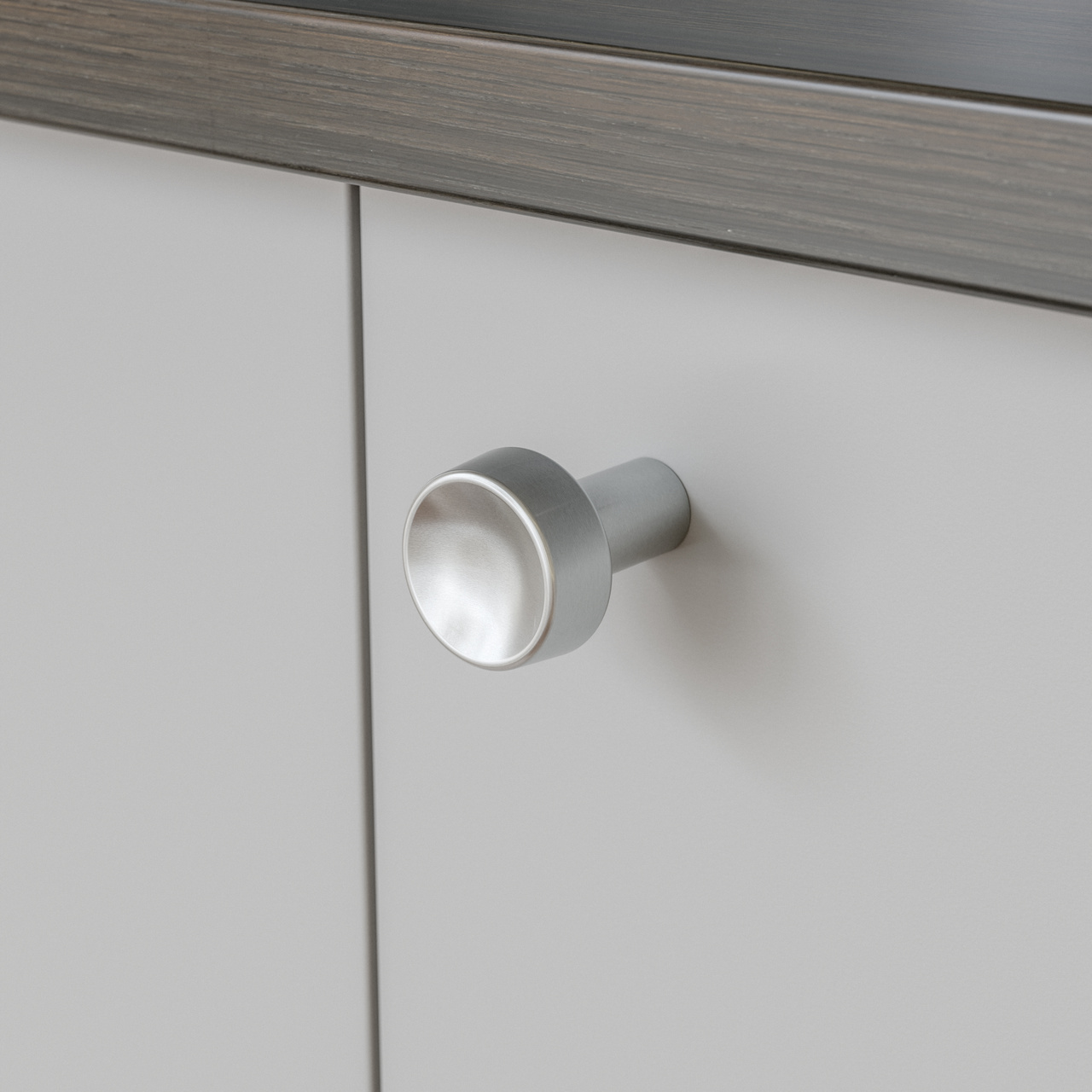 KNOB HJO STAINLESS STEEL-LOOK