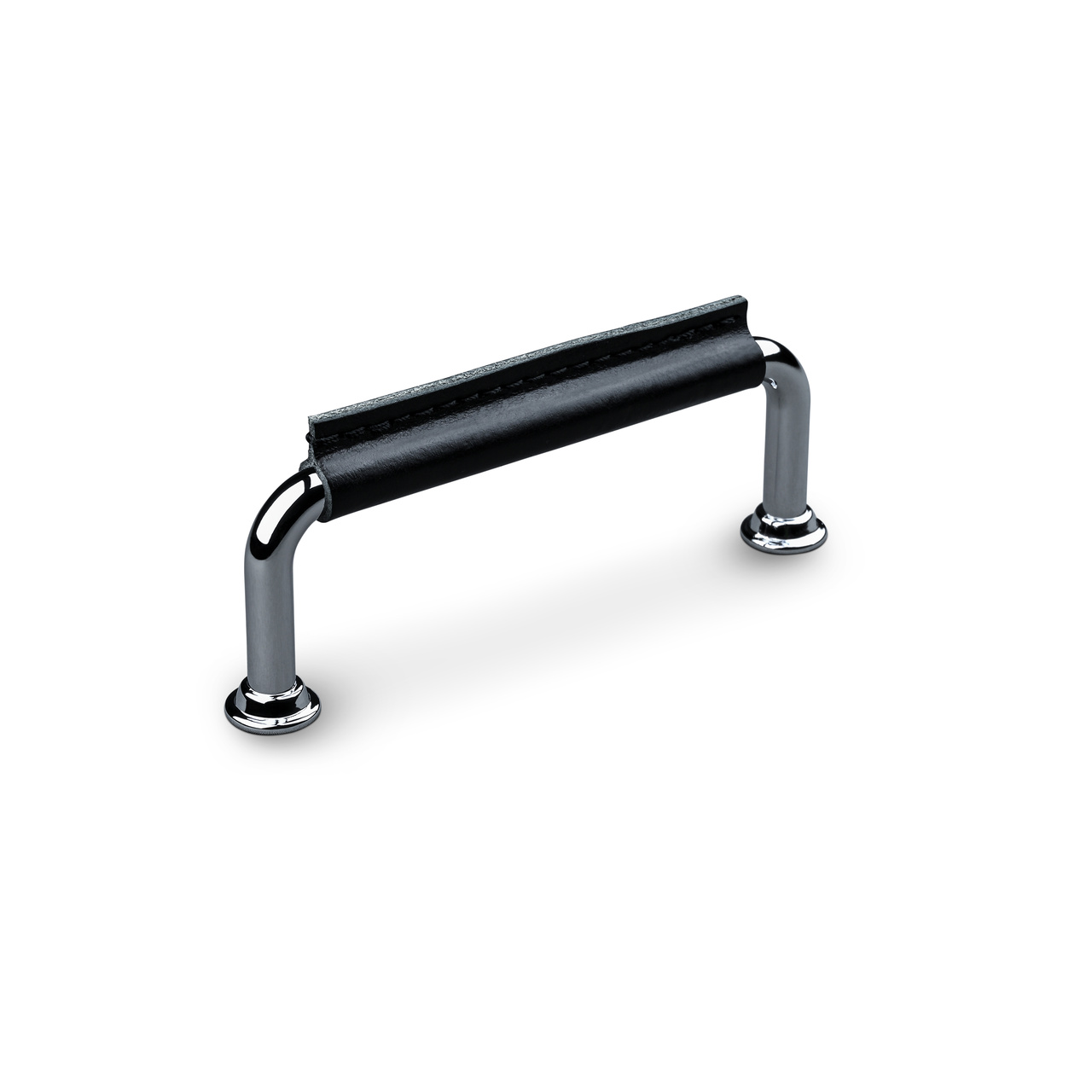 HANDLE BURANO CC96 CHROME BLACK STITCHED
