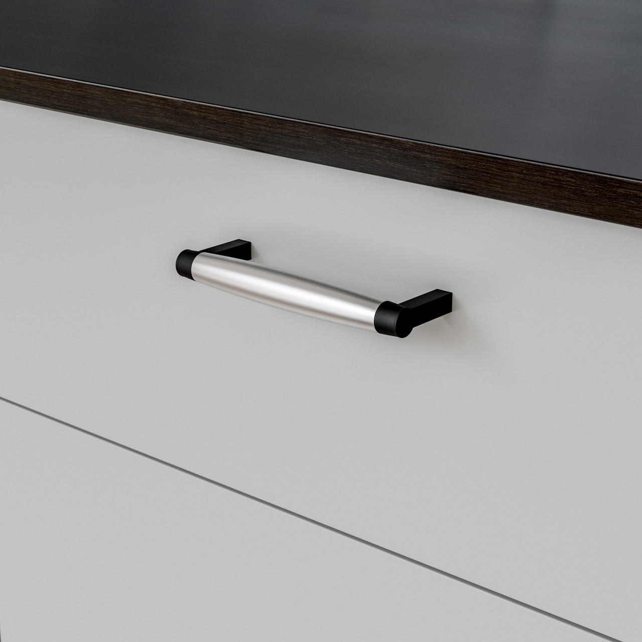 HANDLE HJO CC128 STAINLESS STEEL-LOOK/MATT BLACK