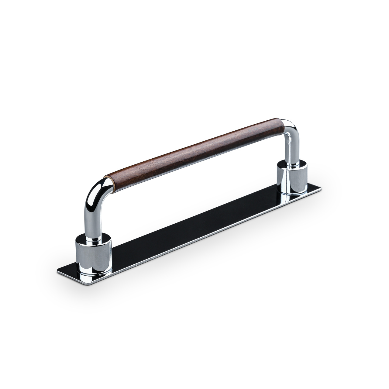 HANDLE ASISSI CC128 CHROME BROWN SWEPT