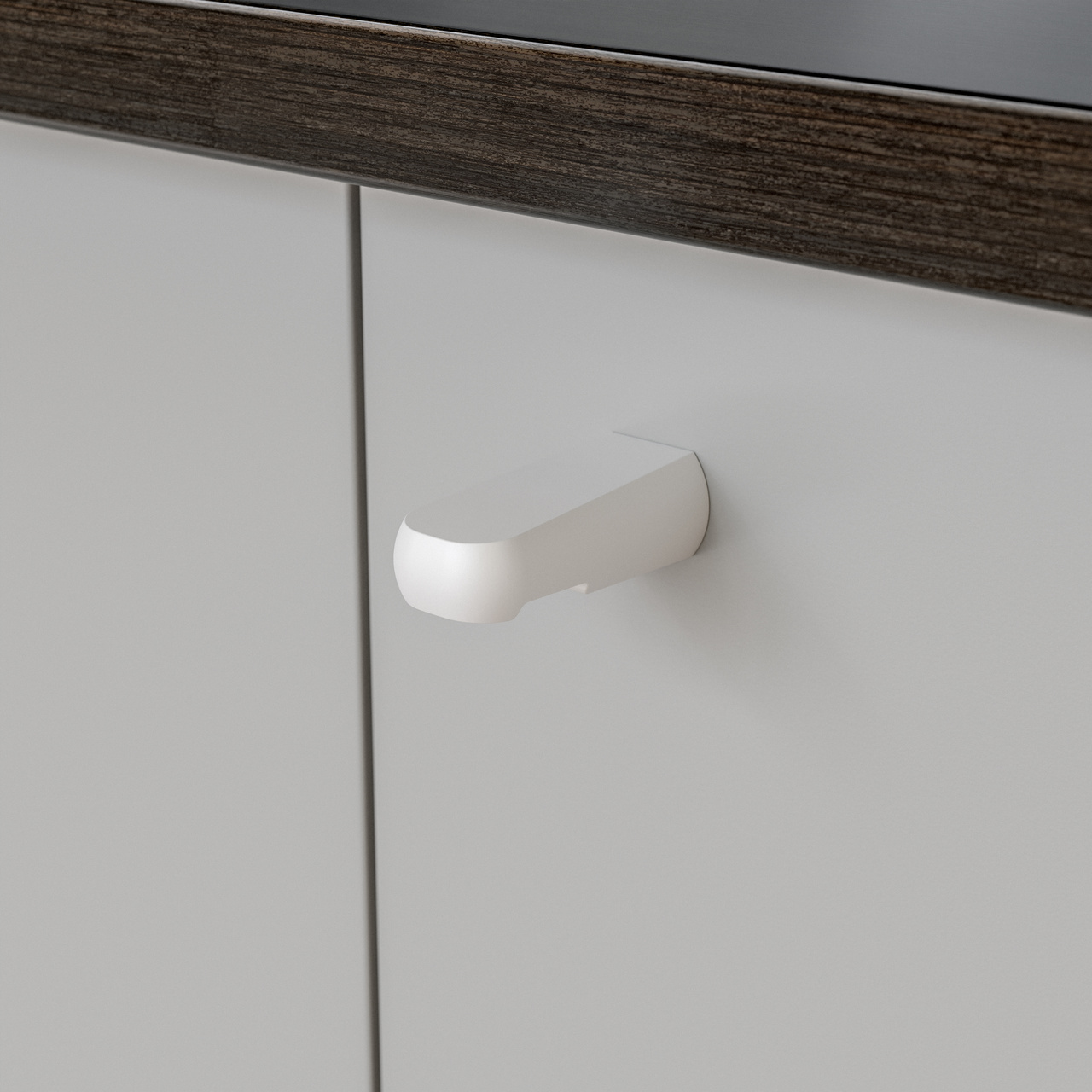 KNOB VISBY 40MM MATT WHITE