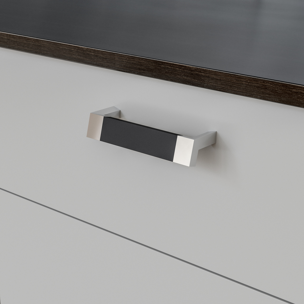 HANDLE BÅSTAD CC128 MATT BLACK/CHROME