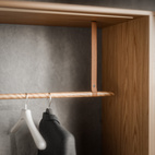 Leather strap for clothes rod