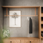 Leather strap for clothes rod