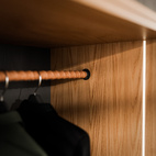 Wardrobe rod - leather