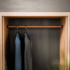 Wardrobe rod - leather