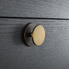 Backplate leather Colmar Knob/hook
