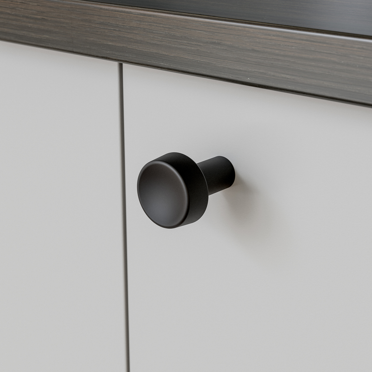 KNOB HJO MATT BLACK