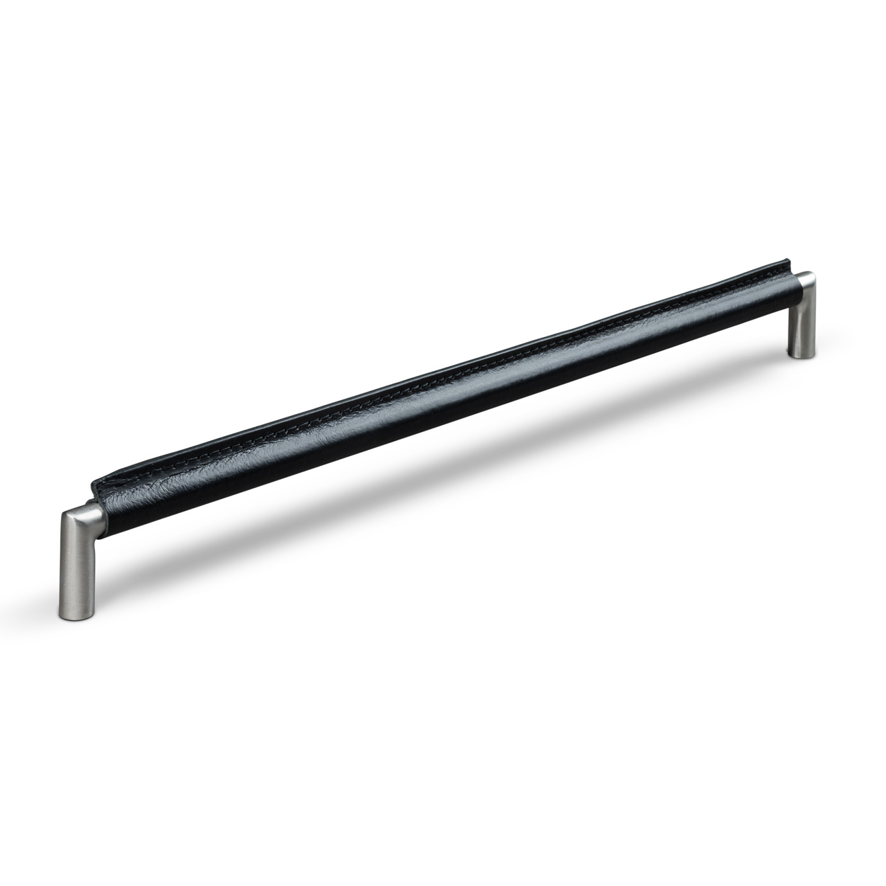 HANDLE MONOPOLI CC384 STAINLESS STEEL-LOOK BLACK LEATHER
