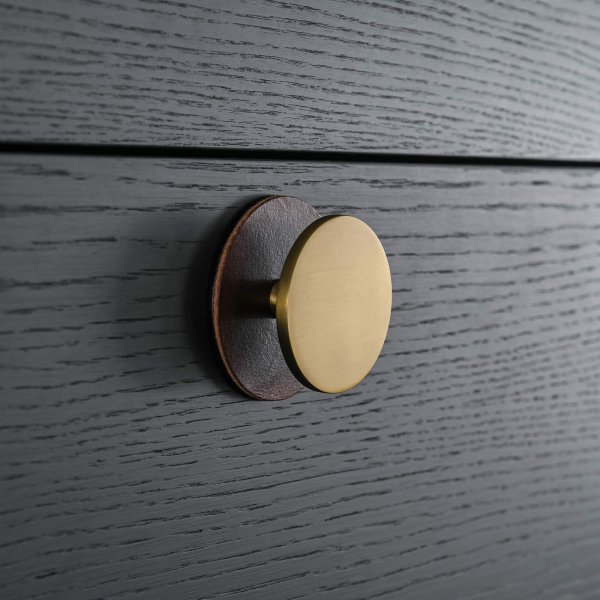 Backplate leather Colmar Knob/hook